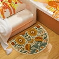 thumbnail image 1 of Thanksgiving Maple Leaf Semicircle Floor Mat Waterproof Porch Decor Fall Home Entrance Mat(White,E), 1 of 6