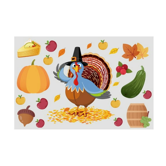 Thanksgiving Maple Leaf Sticker Style 9 Stickers, 1 Sticker Small Stickers(Other Mixed Materials, One Size)