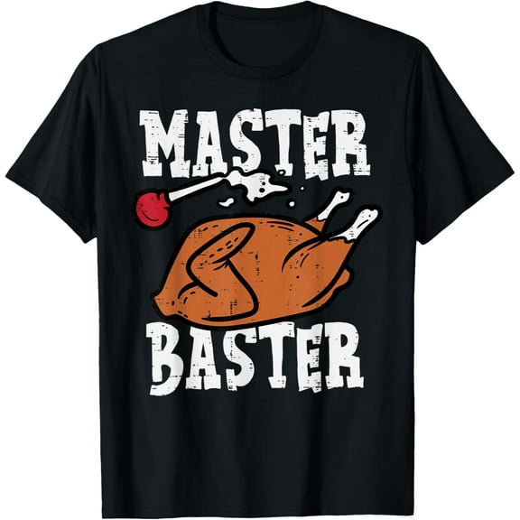 Thanksgiving Master Baster Funny Turkey Day Fall Men Boys T-Shirt