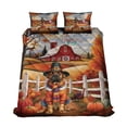 thumbnail image 1 of Thanksgiving Mastiff Pilgrim Grateful, Thankful, Blessed Fall Welcome Quilt Bedding Set Mastiffs Dog Lover Gifts Idea 1 Blanket Bed Cover 2 Pillowcases - 00021, 1 of 5
