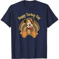 thumbnail image 1 of Thanksgiving Mickey Turkey DTG Print Unisex T-Shirt,Navy Color,Size 4XL, 1 of 5