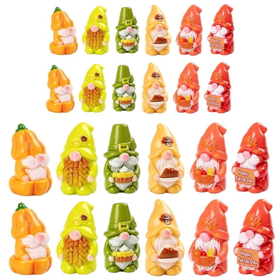 Thanksgiving Mini Figurines Decor, Tiny Resin Fall Harvest Decorations