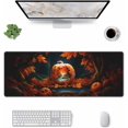 thumbnail image 1 of Thanksgiving Mouse Pad, XL Gaming Keyboard Mat, Fall Decoration Desk Mat with Pumpk and Maple Leaves, Non-Slip Rubber Base, Big Extended Desk Protector for Home Office, 31.5"x11.8" (Fall), 1 of 6