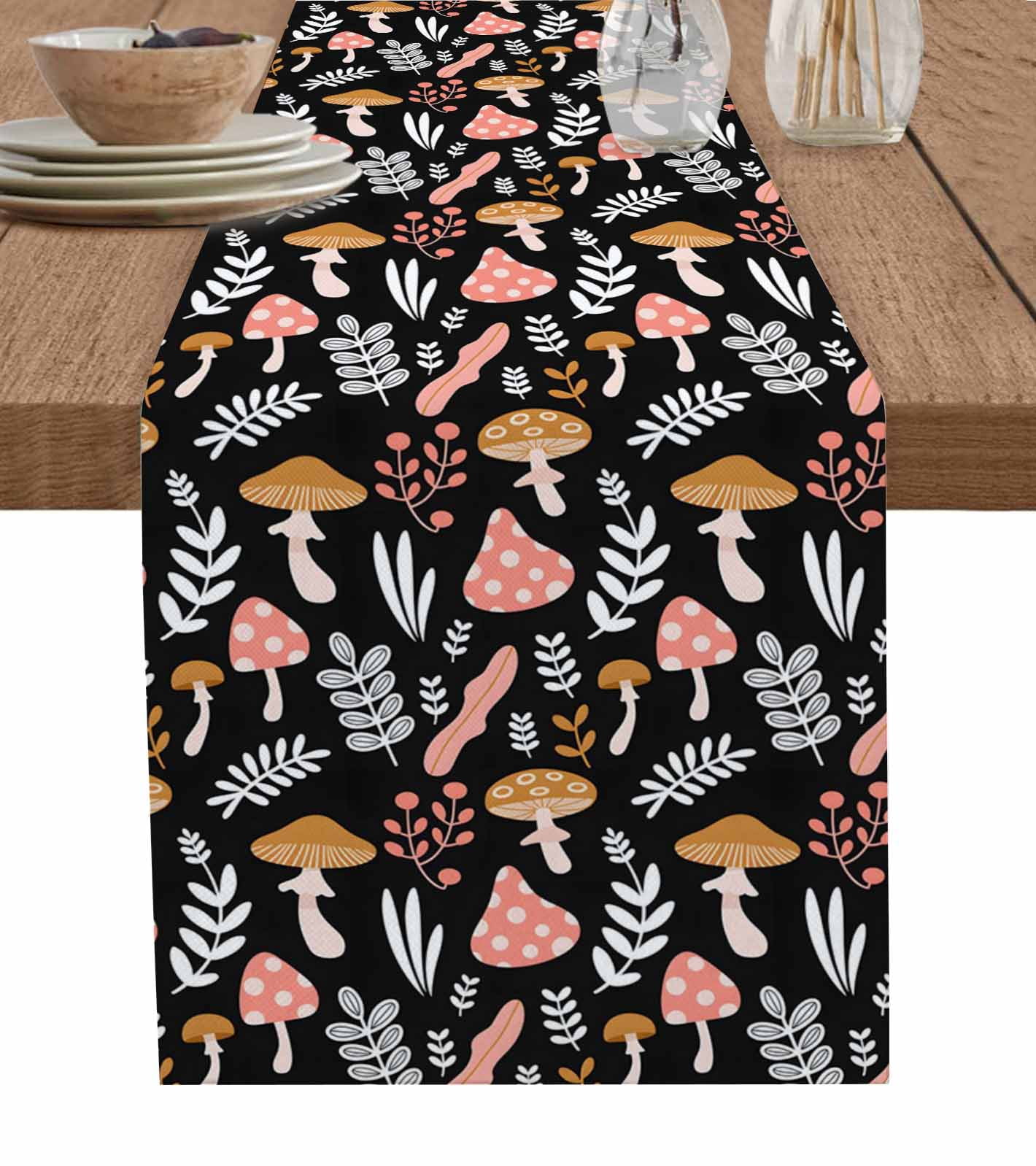 Table Runners DII Fringed Cotton Table Runner - 14x108 Inch Pumpkin Spice Tabletop Decor For Dining Tables Thanksgiving Table Runner