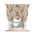 thumbnail image 1 of Thanksgiving Mushrooms Tie Up Curtains for Windows 45 Inch Length Balloon Curtains Kitchen Adjustable Balloon Window Shade Leaves Country Botanical Retro Tie Up Bathroom Curtain Window 52"x45", 1 of 6