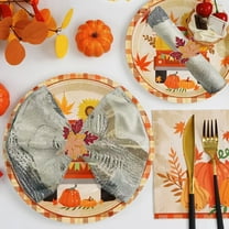 Thanksgiving Napkin Ring Maple Leaf Fall Decoration | Orange Yellow Durable Alloy | Autumn Table Setting Accessory | 5.3x4.7cm | 1 Piece | Harvest Decor