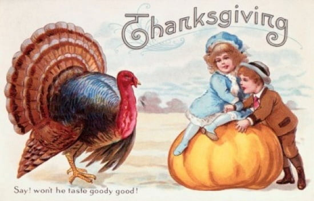 Thanksgiving Nostalgia Cards Canvas Art - (24 x 36)