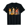 thumbnail image 1 of Thanksgiving Nurse Gnomes Fall Scrub Top Autumn RN Black T-Shirt, 1 of 5
