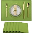 thumbnail image 1 of Thanksgiving Orange Cloth Placemats Set of 6 - Easy to Clean Linen Style Fabric Table Placemats -Machine Washable & Heat Resistant Non-Slip Table Mats for Holiday Dining, 1 of 7