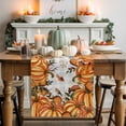 thumbnail image 1 of Thanksgiving Orange Pumpkin Table Runner, Autumn Thanksgiving Kitchen Dining Table Decoration for Home Party Decor 13x48 Inches, 1 of 9