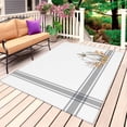 thumbnail image 1 of Thanksgiving Outdoor Rug for Patio/Deck/Porch, Non-Slip Large Area Rug 4 x 6 Ft, Grey White Pumpkin Stripes Autumn Leaf Indoor Outdoor Rugs Washable Area Rugs, Reversible Camping Rug Carpet Runner, 1 of 8