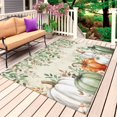 thumbnail image 1 of Thanksgiving Outdoor Rug for Patio/Deck/Porch, Non-Slip Large Area Rug 5 x 7 Ft, Sage Green Orange White Pumpkin Eucalyptus Indoor Outdoor Rugs Washable Area Rugs, Camping Rug Carpet Runner, 1 of 8