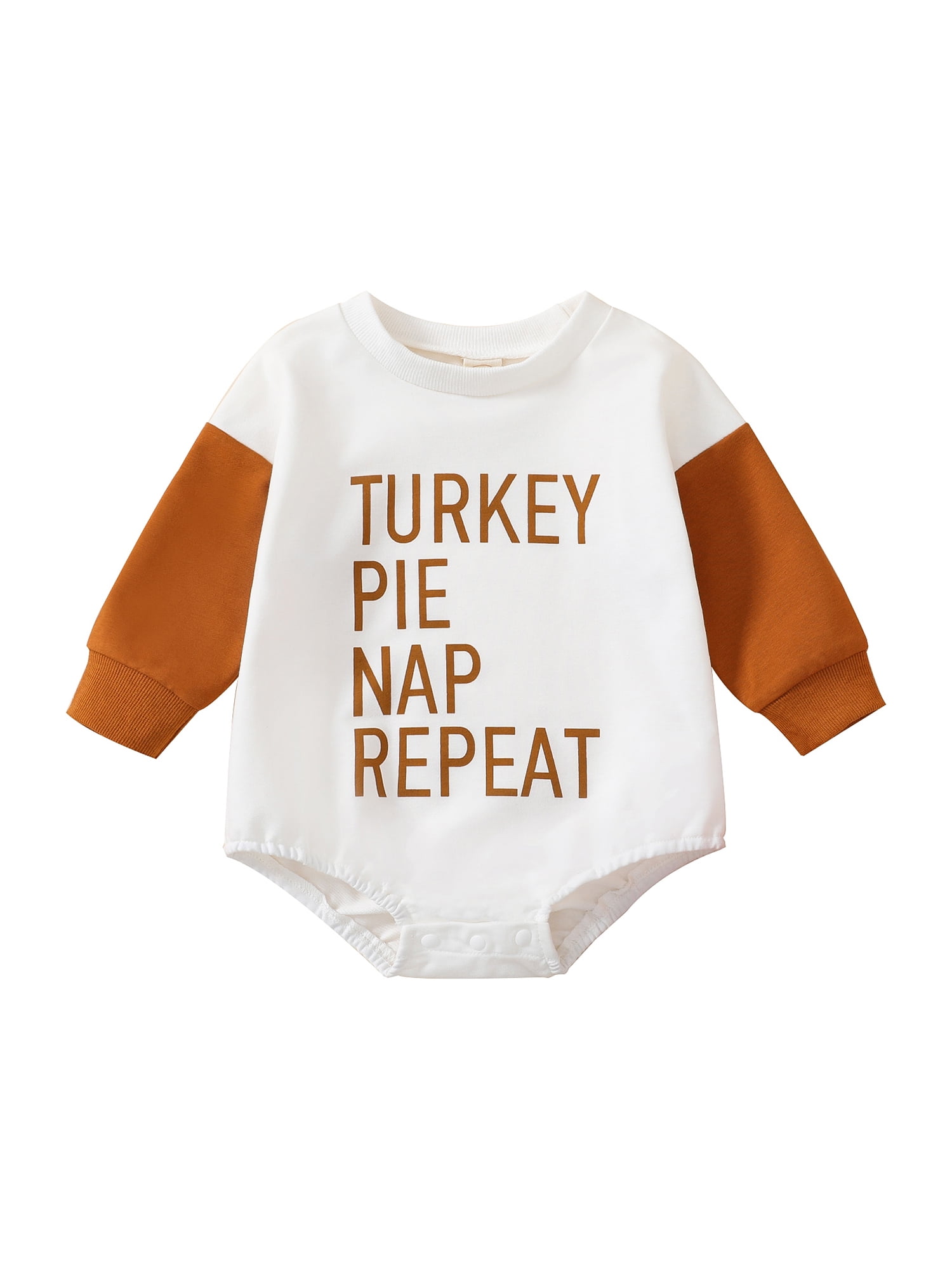 Thanksgiving Outfit Infant Baby Girl Boy Turkey Romper Pie Letter Print