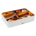 thumbnail image 1 of Thanksgiving PU Leather Bracelet Holder Jewelry Box Stand Necklace Organizer with Removable Compartment Portable Case, 1 of 6