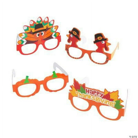 Thanksgiving Paper Glasses, Thanksgiving, Apparel Accessories, 12 Pieces