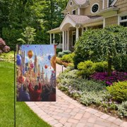 Thanksgiving Parade Fest Garden Flag 12x18 inch Double Sided Outside Yard Decorations for Home Outdoor