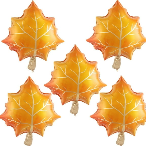 Thanksgiving Party Balloon Set - 5-Piece Theme Decor, High-Quality Aluminum Film, Easy Inflation, Indoor/Outdoor Use for Gratitude Gatherings