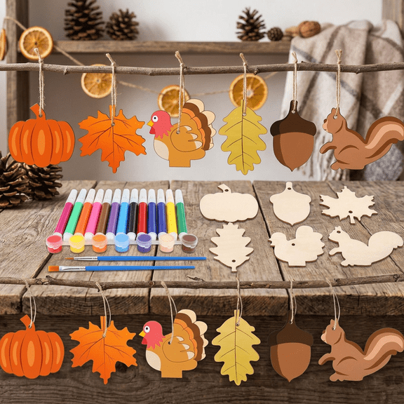 Thanksgiving Party Decoration Banner Set - DIY Fall Party Decorative Banners, Perfect for Thanksgiving Dinner, Autumn Themed Parties