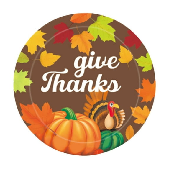 Thanksgiving Party Supplies 10PCs Disposable Tableware Set with 7-inch Bowls, Fall Pumpkin and Maple Leaf Design for Thanksgiving Feast