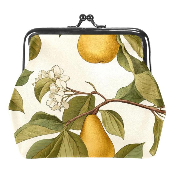 Thanksgiving Pear Coin Purse, Kiss Lock Coin Purse, Large Capacity Coin Pouch, Change Purse Cute Car Coin Holder for Women