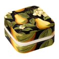 thumbnail image 1 of Thanksgiving Pear Travel Portable Square Jewelry Box with Necklace Organizer, Earring Organizer, and Display Case - Ideal for Rings, Earrings, Necklaces, Bracelets, and More, 1 of 6