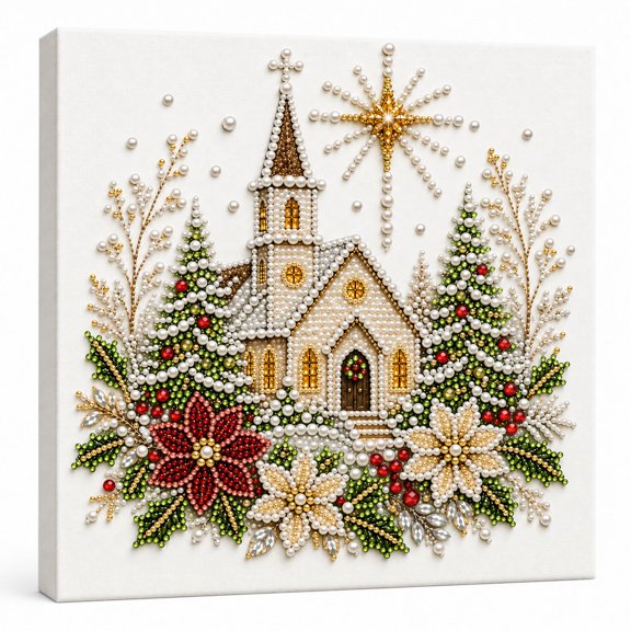 Thanksgiving Pearl Art Kit for Adults, 5D Framed Diamond Painting Craft Kit for Holiday Decor