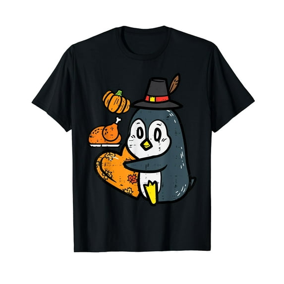 Thanksgiving Penguin Turkey Day Fall Men T-Shirt