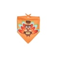 thumbnail image 1 of Thanksgiving Pet Bandana with Cute Turkey Print, Orange, Adjustable Tie for Dogs and Cats, 1 of 7
