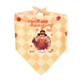 thumbnail image 1 of Thanksgiving Pet Bandana with Turkey and Maple Leaf Print, 1 Pack, Light Orange Plaid, for Dogs and Cats, Pet Accessories, 1 of 7