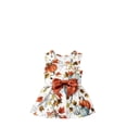 thumbnail image 1 of Thanksgiving Pet Dress,Soft Fabric Holiday Outfit with Bow Decor for Dogs & Cats,Easy On & Off,Pumpkin Prints Style,for Fall Party Pet Costume, 1 of 7