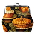 thumbnail image 1 of Thanksgiving Pie Premium Microfiber Coin Purse with Zinc Alloy Clasp | Stylish Card Wallet for Men and Women | Compact Size 4.3x4.7 in/11x12 cm | Black Color Option - Durable and Sleek Design, 1 of 7