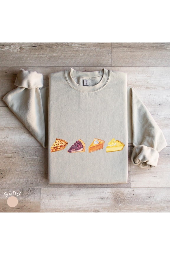 Thanksgiving Pie Unisex Sweatshirt, Cozy Fall Pumpkin Pie Sweater, Thanksgiving Host, Baking Sweatshirt All Size S-5Xl