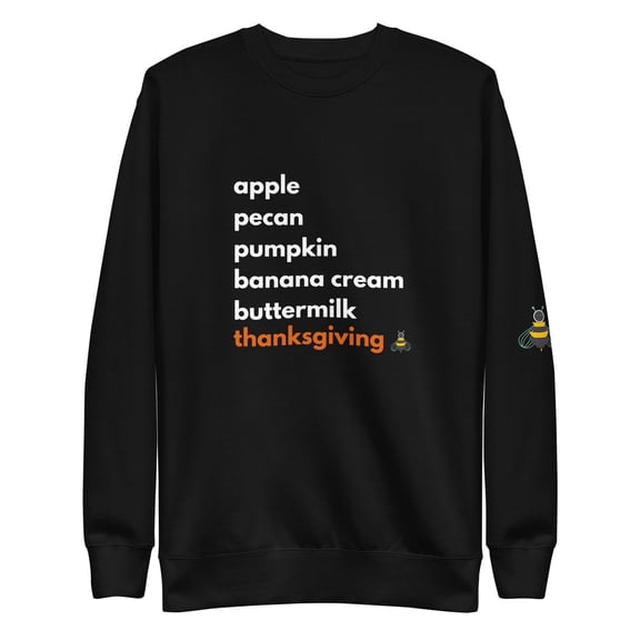 Thanksgiving Pies Unisex Premium Sweatshirt