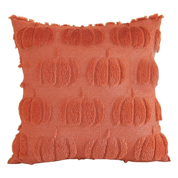 Thanksgiving Pillow Covers 18x18 Halloween Fall Decor Pumpkin Accent Cushion Cases Rustic Embroidered Throw Pillows for Porch Chair Living Room Cozy Seasonal Home Decor