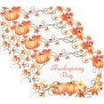 thumbnail image 1 of Thanksgiving Placemats Set of 4 Fall Place Mats Pumpkin Maple Leaves Table Mats Washable Non-Slip Heatproof Woven Placemats for Dining Table (17.7" X 11.8"), 1 of 7