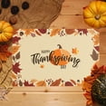 thumbnail image 1 of Thanksgiving Placemats Set of 4 Fall Pumpkin Maple Leaves PVC Placemats for Dining Table Waterproof Table Mats Holiday Table Decorations Yellow 12 × 18 inch, 1 of 7