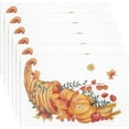 thumbnail image 1 of Thanksgiving Placemats Set of 6 Fall Place Mats Pumpkin Maple Leaves Table Mats Washable Non-Slip Heatproof Woven Placemats for Dining Table (17.7" X 11.8"), 1 of 6
