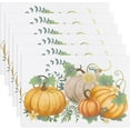 thumbnail image 1 of Thanksgiving Placemats Set of 6 Fall Place Mats Pumpkin Maple Leaves Table Mats Washable Non-Slip Heatproof Woven Placemats for Dining Table (17.7" X 11.8"), 1 of 6