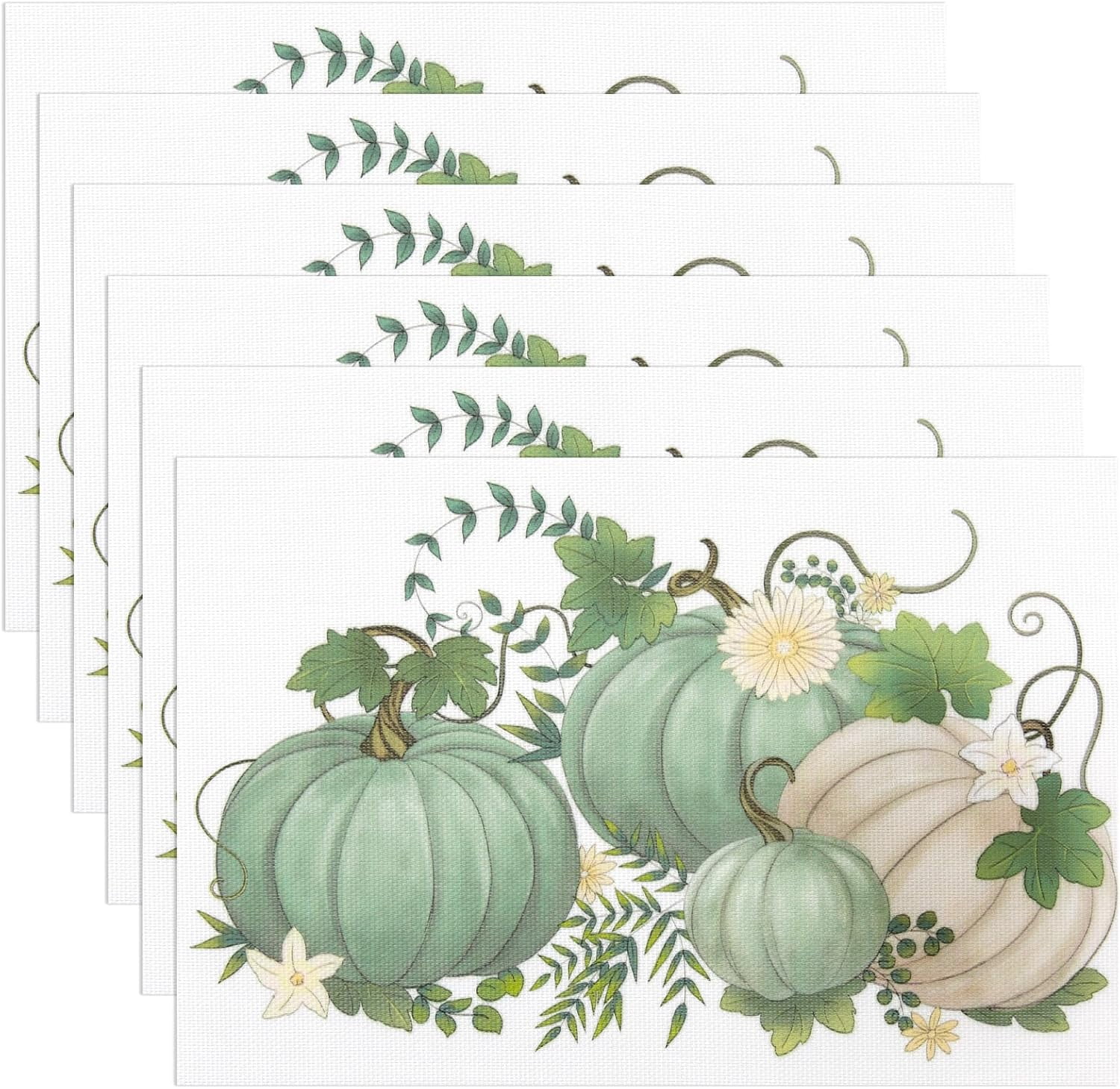 DII Autumn Leaves Woven Placemats Set of 6