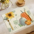 thumbnail image 1 of Thanksgiving Placemats Set - Pumpkin Harvest Heat Resistant Table Mats 12x18 Inch, Vintage Fall Decor for Dining Party & Holiday Home Decor, 1 of 6