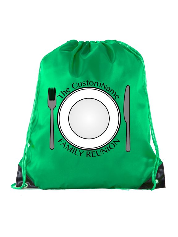 Thanksgiving Plate with custom name- Family Reunion Party Favor Bags