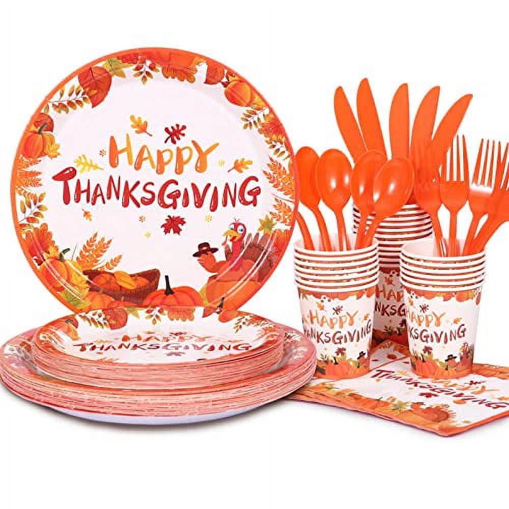 Thanksgiving Plates Dinnerware Set Thanksgiving Party Decorations