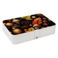 thumbnail image 1 of Thanksgiving Portable PU Leather Earring Holder Organizer with Removable Compartment and Storage Box, 1 of 6