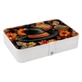 thumbnail image 1 of Thanksgiving Portable PU Leather Earring Holder Organizer with Removable Compartment and Storage Box, 1 of 6