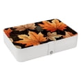 thumbnail image 1 of Thanksgiving Portable PU Leather Earring Holder Storage Box Display Case with Removable Compartment, 1 of 6