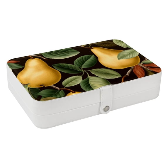 Thanksgiving Portable PU Leather Jewelry Box with Removable Compartment, Bracelet Holder, and Jewelry Display