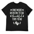 thumbnail image 1 of Thanksgiving Pregnancy Announcement Fall Baby Reveal T-Shirt Black XL, 1 of 5