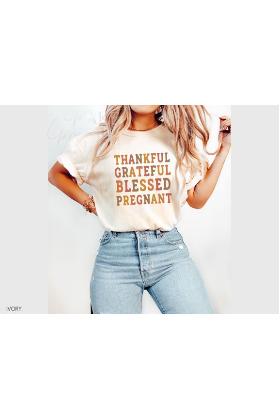 Thanksgiving Pregnancy Announcement Shirt, Fall Pregnancy Tshirt, Maternity Tee, Pumpkin P