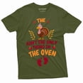 thumbnail image 1 of Thanksgiving Pregnancy Announcement T-Shirt New Baby Expecting Mom Tee Shirt Unisex Womens Tee (4X-Large Military Green), 1 of 6