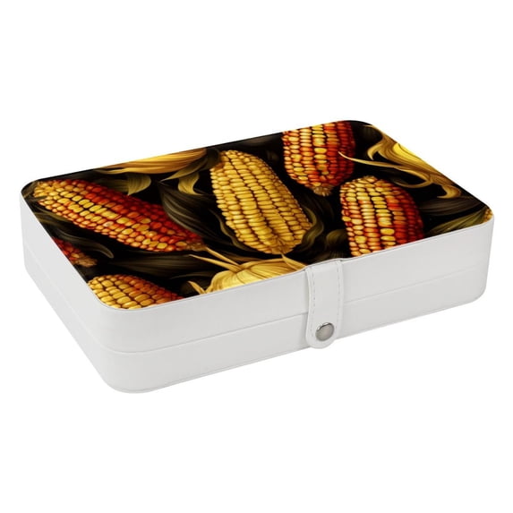 Thanksgiving Premium PU Leather Jewelry Box Organizer with Removable Compartment and Portable Bracelet Holder
